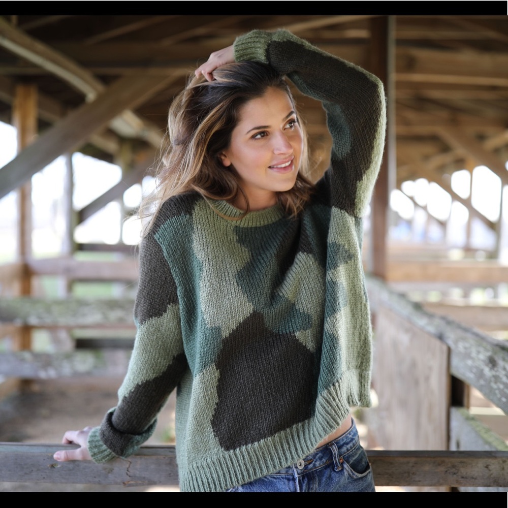 Camo Crew Neck Sweater